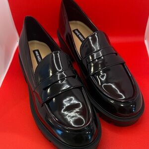 Nine West Black Patent Penny Loafers